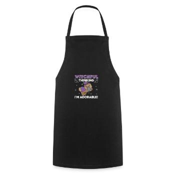 Platypus Halloween Witch Witches I'm Adorable - Cooking Apron - black - Front - AI Model Male 185 dark (185cm)