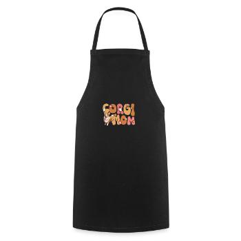 Welsh Corgi Pembroke Groovy Corgi mom - Cooking Apron - black - Front - AI Model Male 185 dark (185cm)