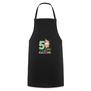 Vache pour les enfants de 5 ans - Tablier de cuisine - noir - Devant - AI Model Male 185 dark (185cm)