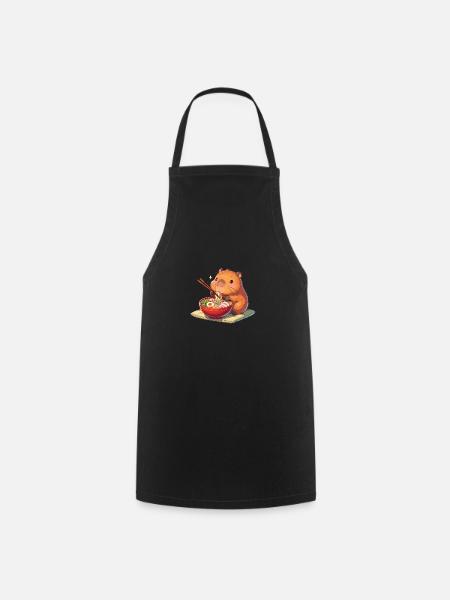 süße Capybara isst Ramen Nudeln Capybaras Ramen - Kochschürze - Schwarz