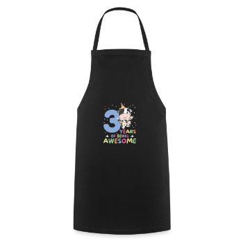 Vache pour les enfants de 3 ans - Tablier de cuisine - noir - Devant - AI Model Male 185 dark (185cm)