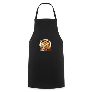Crapauds kawaii Bubble Tea Boba Crapaud - Tablier de cuisine - noir - Devant - AI Model Male 185 dark (185cm)
