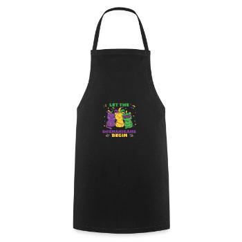 Déguisement de carnaval de chat de Mardi Gras - Tablier de cuisine - noir - Devant - AI Model Male 185 dark (185cm)