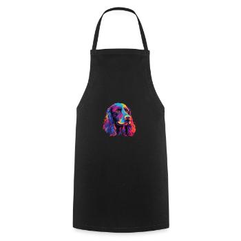 Watercolor Colorful American Water Spaniel - Cooking Apron - black - Front - AI Model Male 185 dark (185cm)