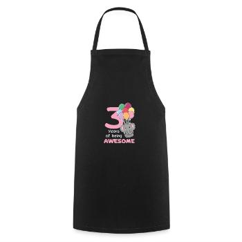 Eléphant pour les enfants de 3 ans - Tablier de cuisine - noir - Devant - AI Model Male 185 dark (185cm)