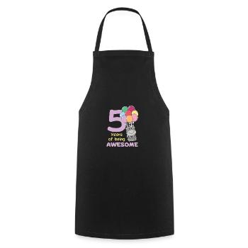 Hippopotame pour les enfants de 5 ans - Tablier de cuisine - noir - Devant - AI Model Male 185 dark (185cm)