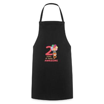 Panda roux pour les enfants de 2 ans - Tablier de cuisine - noir - Devant - AI Model Male 185 dark (185cm)
