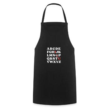 ABC I love you Kids Elephant Valentine's Day - Cooking Apron - black - Front - AI Model Male 185 dark (185cm)