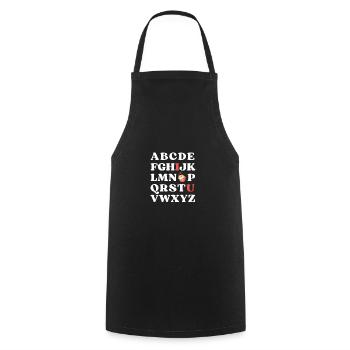 ABC I love you Kids Hamster Valentine's Day - Cooking Apron - black - Front - AI Model Male 185 dark (185cm)