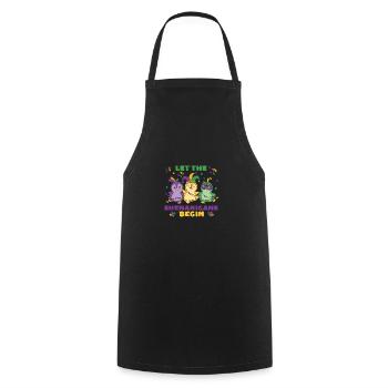 Mardi Gras Penguin Carnival Costume - Cooking Apron - black - Front - AI Model Male 185 dark (185cm)