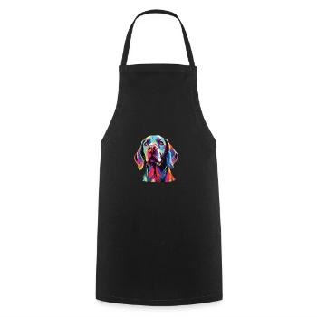 Watercolor Colorful Harrier - Cooking Apron - black - Front - AI Model Male 185 dark (185cm)