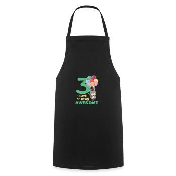 Âne pour les enfants de 3 ans de trois ans - Tablier de cuisine - noir - Devant - AI Model Male 185 dark (185cm)