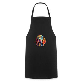Watercolor Colorful Harrier - Cooking Apron - black - Front - AI Model Male 185 dark (185cm)
