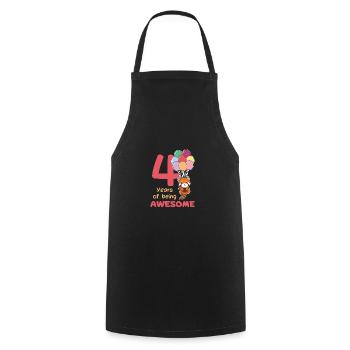 Panda roux pour les enfants de 4 ans - Tablier de cuisine - noir - Devant - AI Model Male 185 dark (185cm)