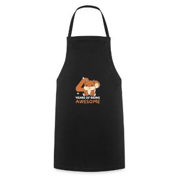 Squirrel for 4th birthday children four years - Cooking Apron - black - Front - AI Model Male 185 dark (185cm)