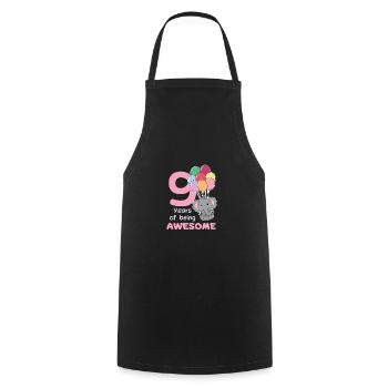 Eléphant pour les enfants de 9 ans de neuf ans - Tablier de cuisine - noir - Devant - AI Model Male 185 dark (185cm)