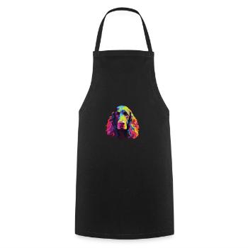 Watercolors Colorful Irish Water Water - Cooking Apron - black - Front - AI Model Male 185 dark (185cm)