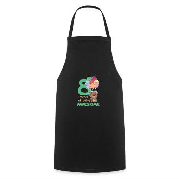 Ours pour les enfants de 8 ans de huit ans - Tablier de cuisine - noir - Devant - AI Model Male 185 dark (185cm)