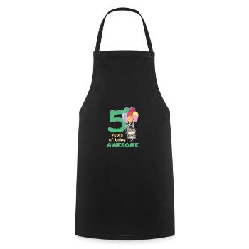 Âne pour les enfants de 5 ans de cinq ans - Tablier de cuisine - noir - Devant - AI Model Male 185 dark (185cm)