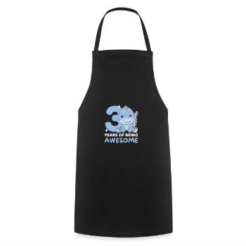Dino pour les enfants de 3 ans - Tablier de cuisine - noir - Devant - AI Model Male 185 dark (185cm)