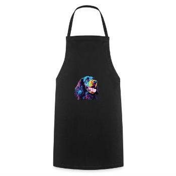 Watercolor Colorful American Water Spaniel - Cooking Apron - black - Front - AI Model Male 185 dark (185cm)