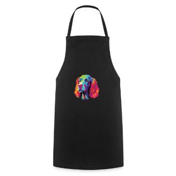 Watercolors Colorful Irish Water Water - Cooking Apron - black - Front - AI Model Male 185 dark (185cm)