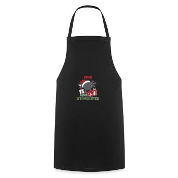 Merry Christmas Axolotls Christmas Eve Axolotls - Cooking Apron - black - Front - AI Model Male 185 dark (185cm)