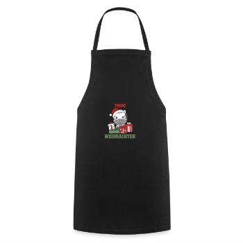 Merry Christmas Zebra Christmas Eve Zebras - Cooking Apron - black - Front - AI Model Male 185 dark (185cm)