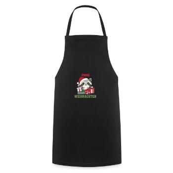 Merry Christmas Raccoon Christmas Eve Raccoons - Cooking Apron - black - Front - AI Model Male 185 dark (185cm)