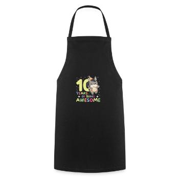 Âne pour les 10 ans Enfants de dix ans - Tablier de cuisine - noir - Devant - AI Model Male 185 dark (185cm)