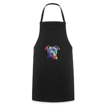 Watercolor Colorful American Hairless - Cooking Apron - black - Front - AI Model Male 185 dark (185cm)