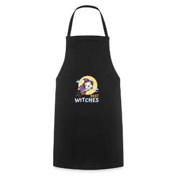 Dalmatian Halloween Witch Kids Witches Best - Cooking Apron - black - Front - AI Model Male 185 dark (185cm)
