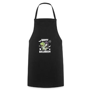 Cat Happy Halloween T-Rex Mummy Costume - Cooking Apron - black - Front - AI Model Male 185 dark (185cm)