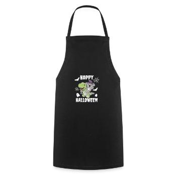 Koala Happy Halloween T-Rex Mummy Costume - Cooking Apron - black - Front - AI Model Male 185 dark (185cm)