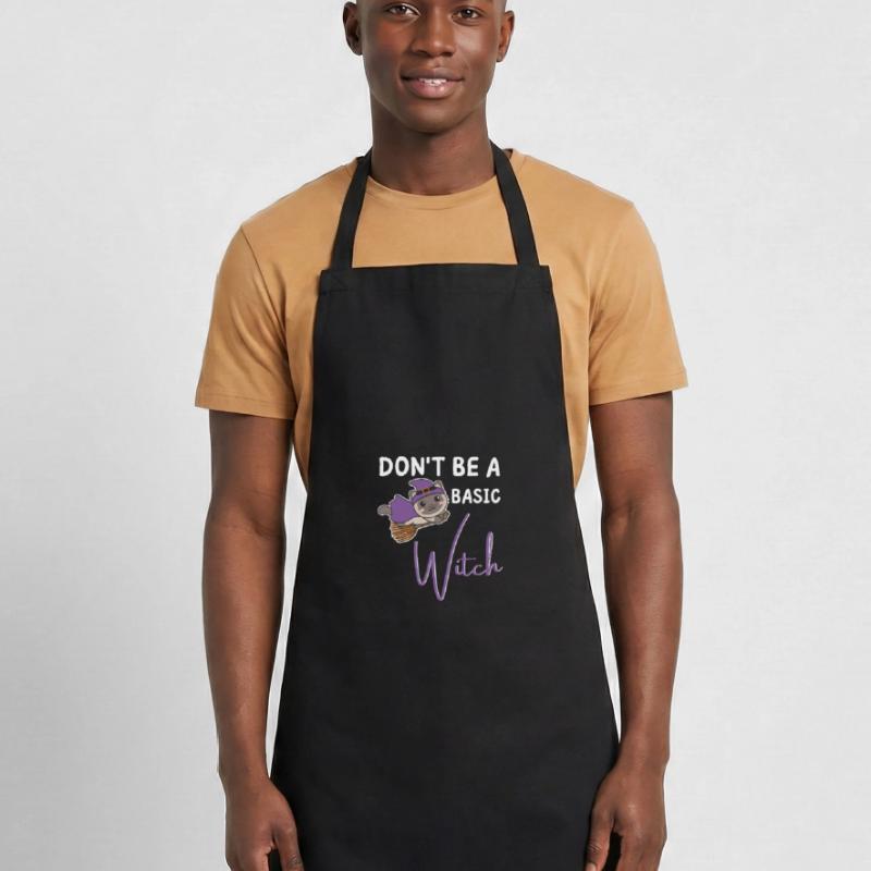 Cat Halloween Witch Witches don't be a basic witch Cooking Apron