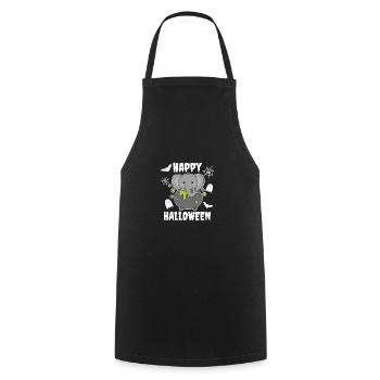 Koala Joyeux Halloween Bâton de Chaudron de Sorcière - Tablier de cuisine - noir - Devant - AI Model Male 185 dark (185cm)