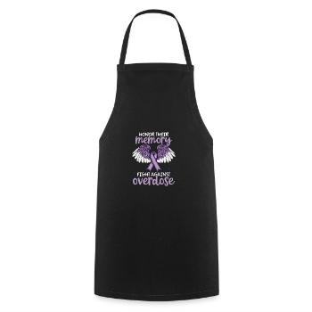 Honor their Memory Overdose Awareness Support - Cooking Apron - black - Front - AI Model Male 185 dark (185cm)