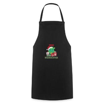 Merry Christmas Dragon Christmas Eve Dragon - Cooking Apron - black - Front - AI Model Male 185 dark (185cm)