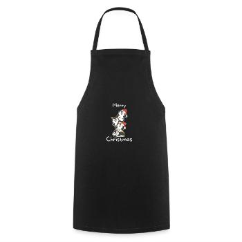 Pingouin Arbre de Noël Animaux de Noël Pingouins - Tablier de cuisine - noir - Devant - AI Model Male 185 dark (185cm)