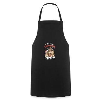 Pyjama de Noël Cochon d’Inde - Tablier de cuisine - noir - Devant - AI Model Male 185 dark (185cm)