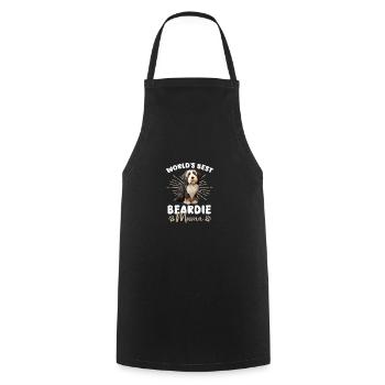 Bearded Collie Dog Beardie Mom - Cooking Apron - black - Front - AI Model Male 185 dark (185cm)
