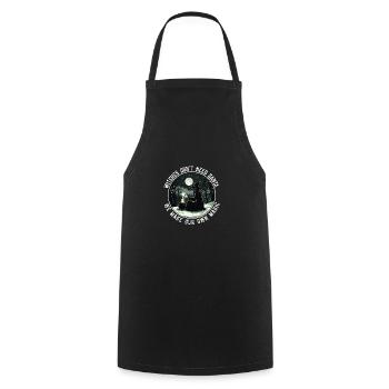 Witches Don't Need Santa Holiday Solstice Magic - Cooking Apron - black - Front - AI Model Male 185 dark (185cm)