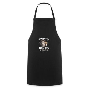 Shih Tzu Dog Shih Tzu Dad - Cooking Apron - black - Front - AI Model Male 185 dark (185cm)