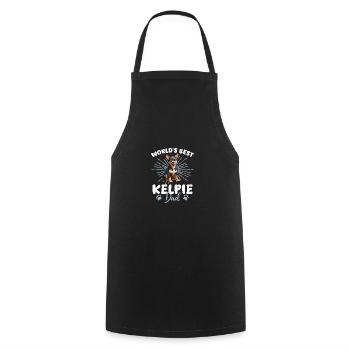 Chien Kelpie australien Le meilleur papa Kelpie du monde - Tablier de cuisine - noir - Devant - AI Model Male 185 dark (185cm)
