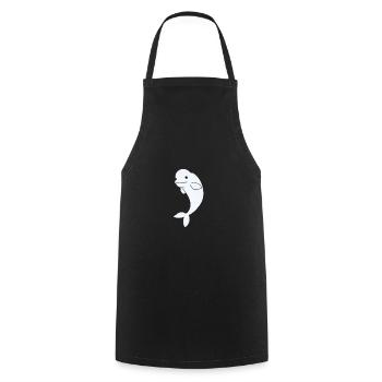 Béluga animaux mignons pour enfants bélugas - Tablier de cuisine - noir - Devant - AI Model Male 185 dark (185cm)