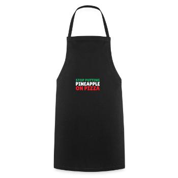 Italien Pizzas Italienisch keine Ananas auf Pizza - Kochschürze - Schwarz - Vorne - AI Model Male 185 dark (185cm)