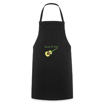 Gitarre Avocado Rock n Roll lustige Gitarren - Kochschürze - Schwarz - Vorne - AI Model Male 185 dark (185cm)