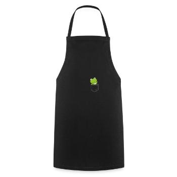 Grenouille dans la poche de poitrine drôles de grenouilles - Tablier de cuisine - noir - Devant - AI Model Male 185 dark (185cm)