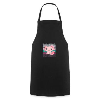 Axolotl lovers cute animals children axolotl - Cooking Apron - black - Front - AI Model Male 185 dark (185cm)