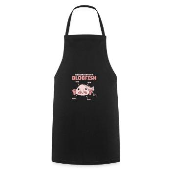 Blobfish Explanation Anatomy of an Blobfish - Cooking Apron - black - Front - AI Model Male 185 dark (185cm)